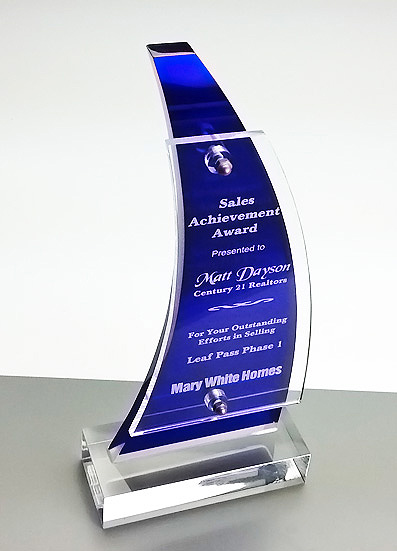 salesperson of the year trophy, corporate trophy design, 