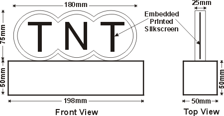 cutout shape trophy, logo fashion trophy