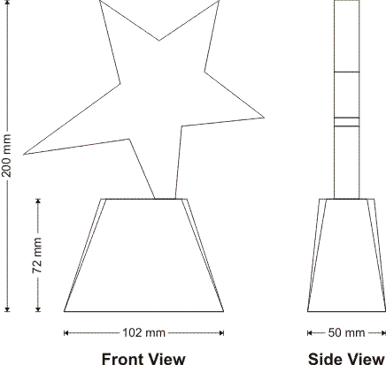 K9 star trophy design, 