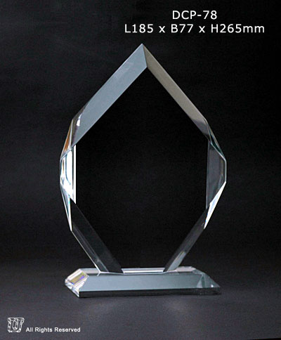 unique diamond award, peak shape plaque, 