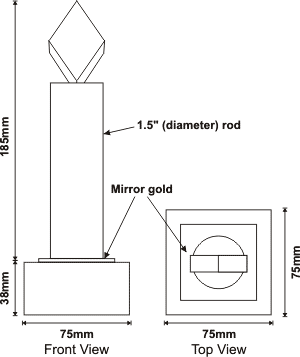 diamond trophy design, custom made diamond award, 