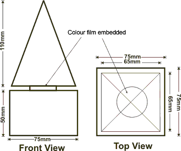 obelisk shape trophy, 