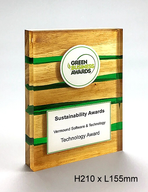 recycled wood plaques,sustainable award,Eco friendly trophy